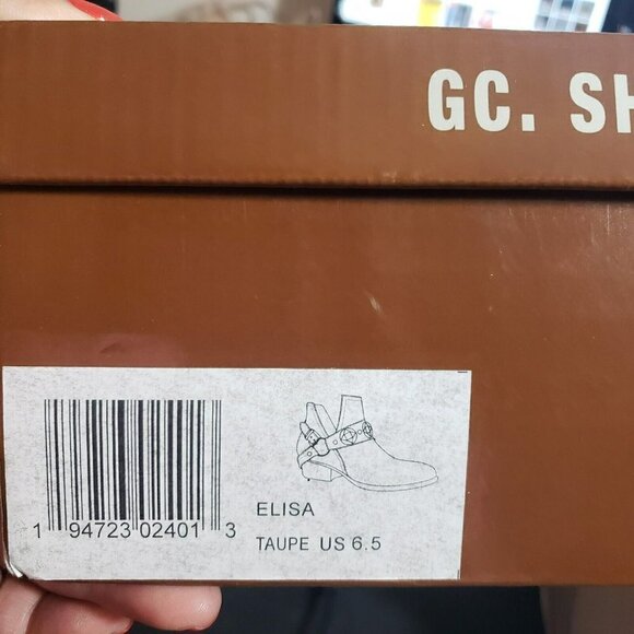 GC Shoes Womens Elisa Taupe Western Almond Toe Booties Ankle Boots Size 6.5 - Picture 8 of 8